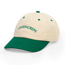 Washed Caps  White Green Chasing Reps
