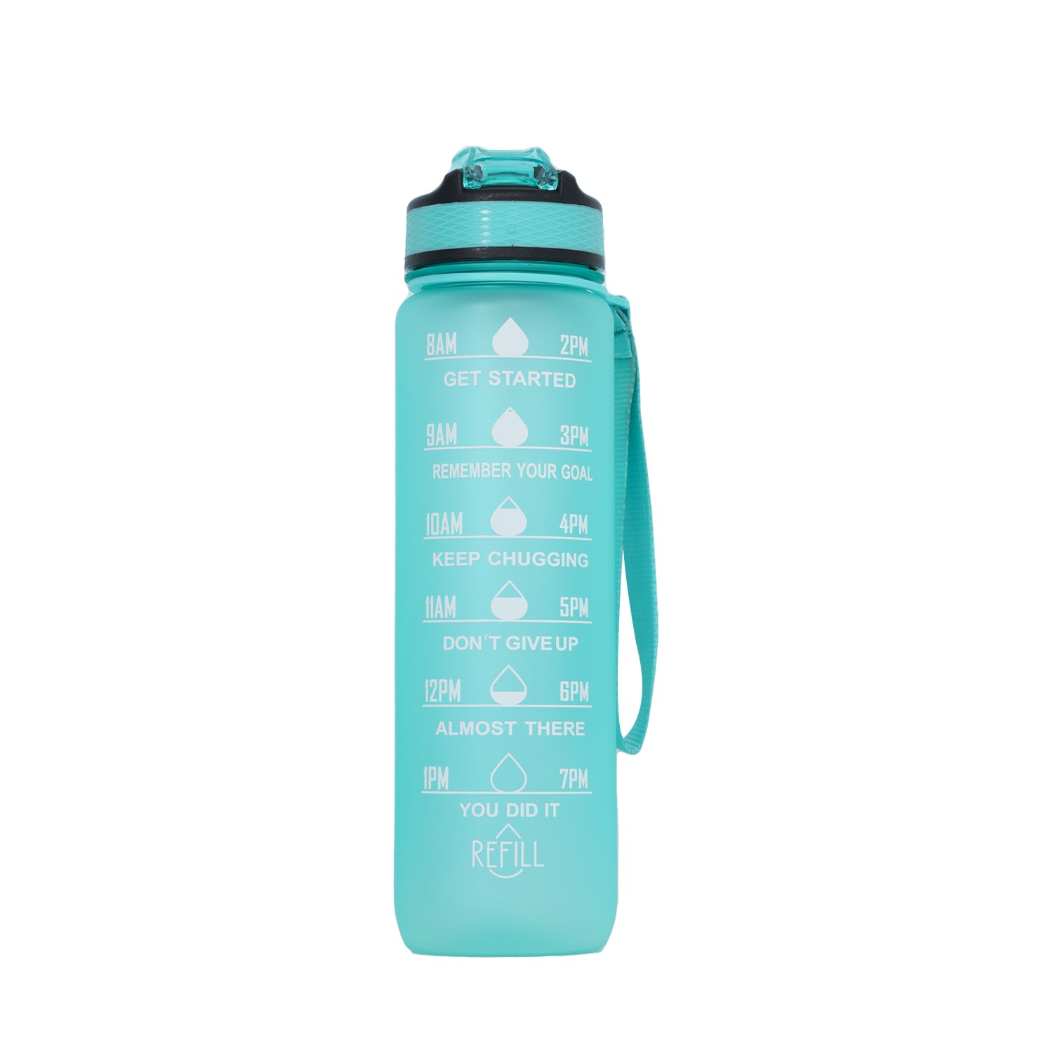 Aqua Motivational Bottle Mint Green - 1L
