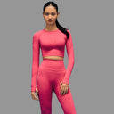 Limitless snatched Long sleeve drop top- Pink