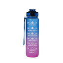 Aqua Motivational Bottle Fuchsia Blue - 1L
