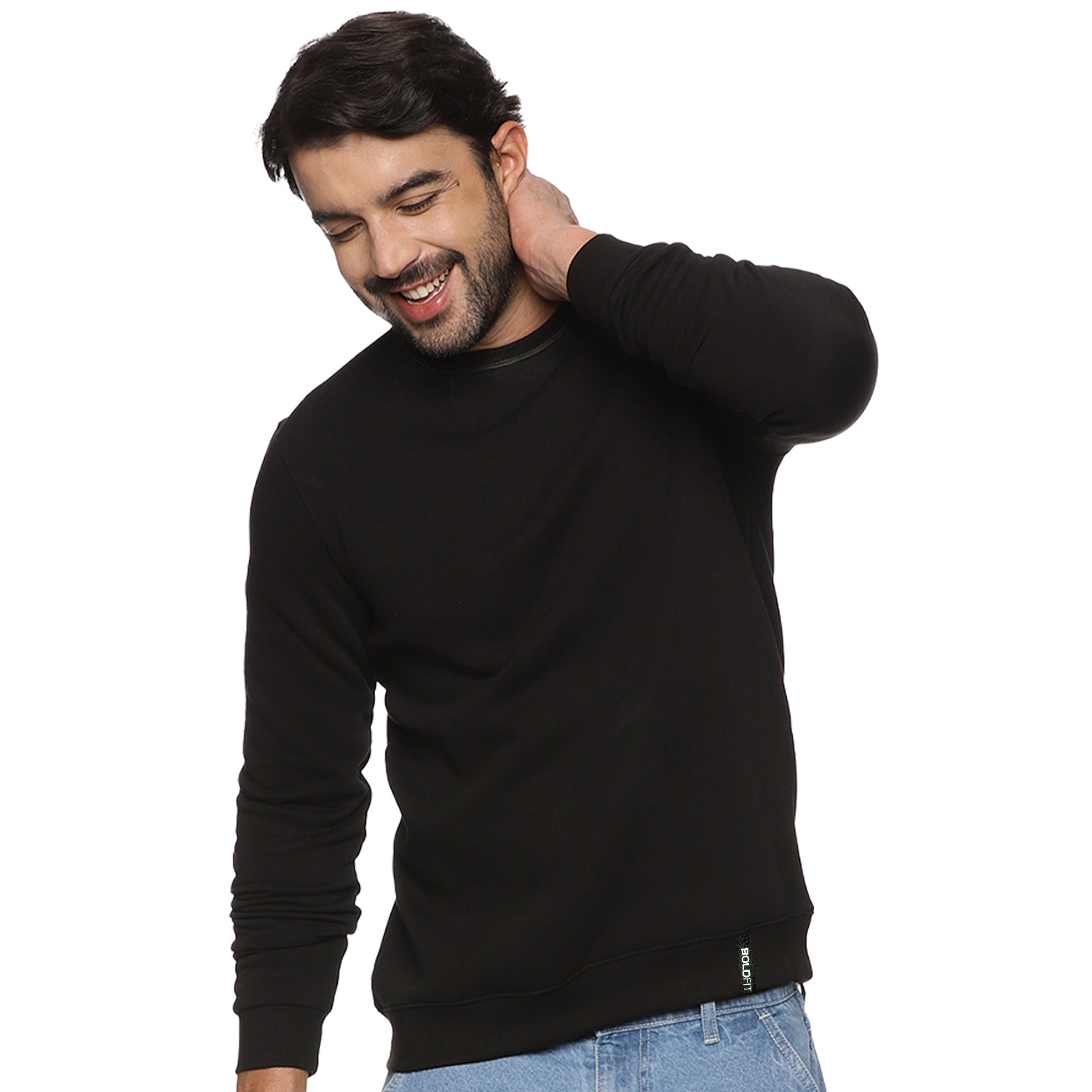 Half-zipper Sweatshirt for Men - Black