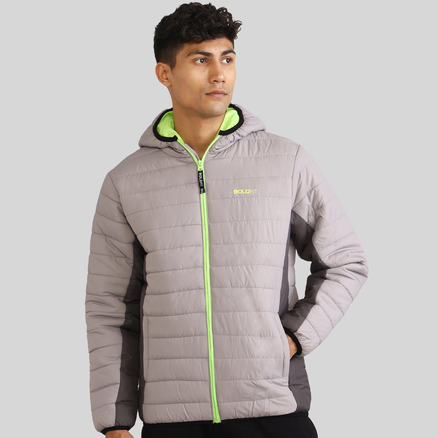 Mens Winter Bomber Jacket - Charcoal Grey