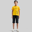 Official CSK Merch - Yellow Leo Print Kids T-Shirt