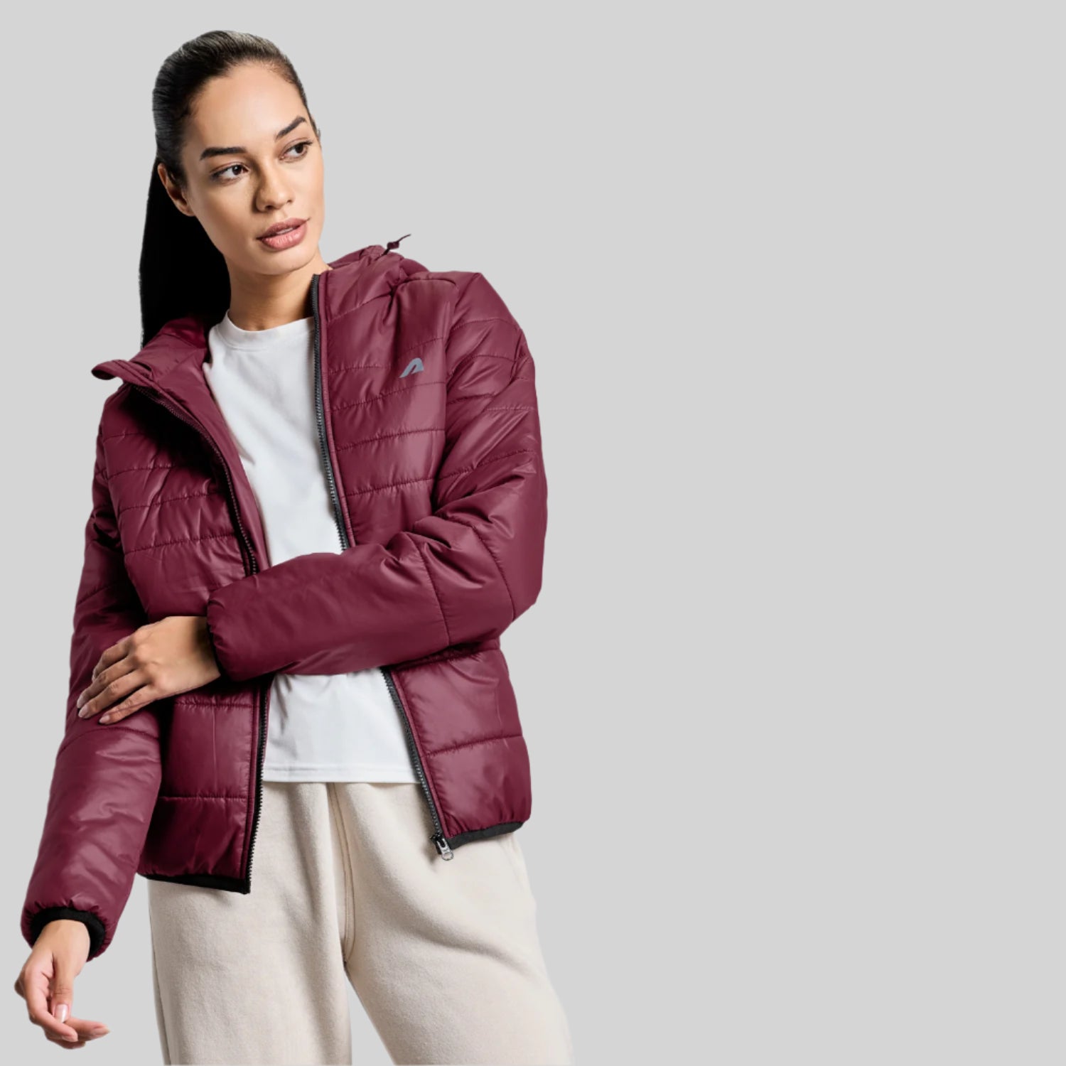 Polar Womens Puffer Jacket - Windsor Wine