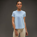 Boldfit Women Essential Flared Cotton T-Shirt Light Blue