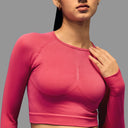 Limitless snatched Long sleeve drop top- Pink