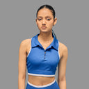 Limitless snatched sleeveless crop top - ROYAL BLUE