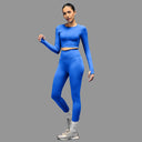 Limitless snatched Long sleeve drop top- Royal blue