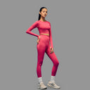 Limitless snatched Long sleeve drop top- Pink