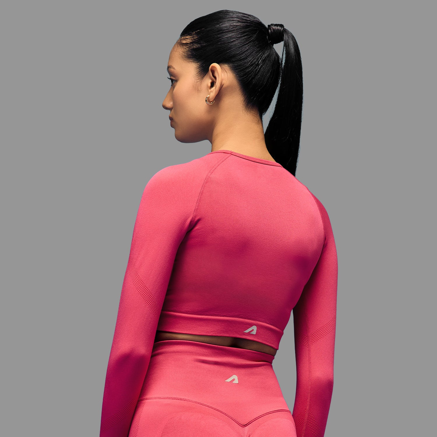 Limitless snatched Long sleeve drop top- Pink