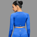 Limitless snatched Long sleeve drop top- Royal blue