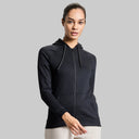 AeroFleece Womens Full Zipper Jacket - Black