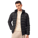 Sherpa Nylon Puffer Jacket - Black