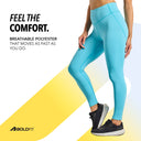 LIMITLESS NYLOFLEX HIGH RISE TIGHTS  - Light Blue