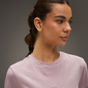Boldfit Women Essential Flared Cotton T-Shirt Soft Pink