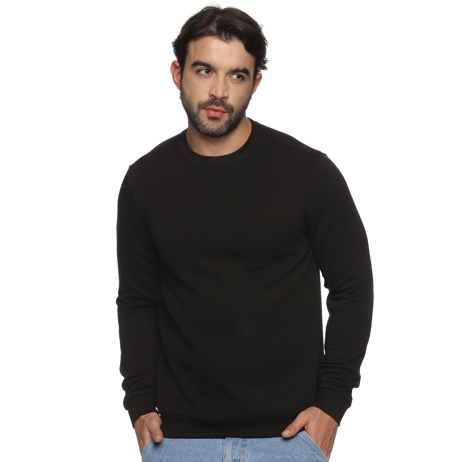 Half-zipper Sweatshirt for Men - Black