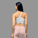 Limitless Snatched ribbed One shoulder bra - White