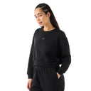 Women Jet Black Sweat Shirt