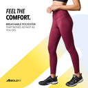 LIMITLESS NYLOFLEX HIGH RISE TIGHTS - Burgundy