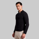 Mens Half Zip Sweatshirt Fleece - Black