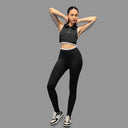 Limitless snatched sleevless crop top - BLACK