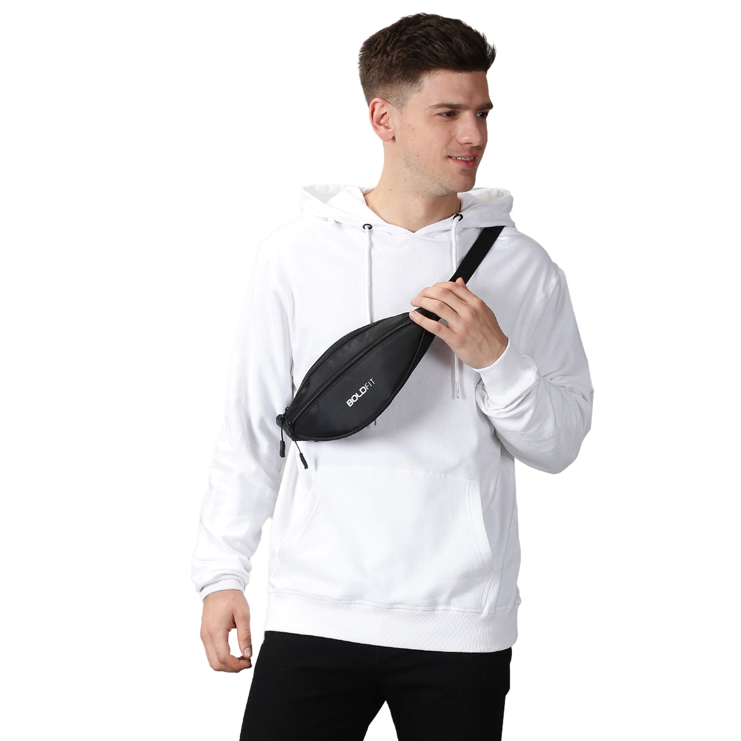 Waist Bag with 3 Pouch- Fanny Pack Black