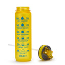 Official CSK 1 Ltr Motivational Bottle - Yellow