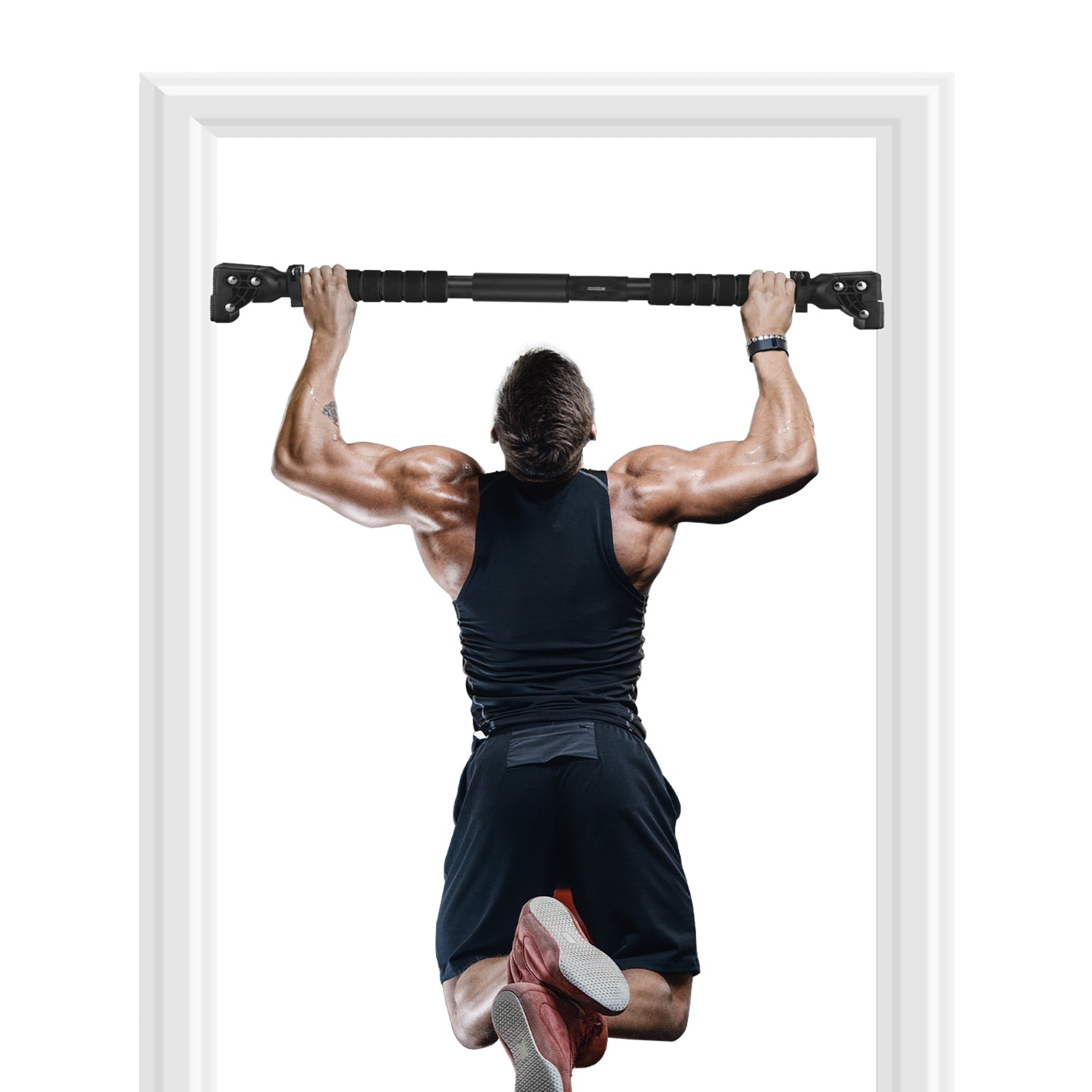 Doorway Pull up Bar without Screw - Black