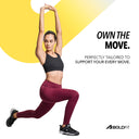 LIMITLESS NYLOFLEX HIGH RISE TIGHTS - Burgundy