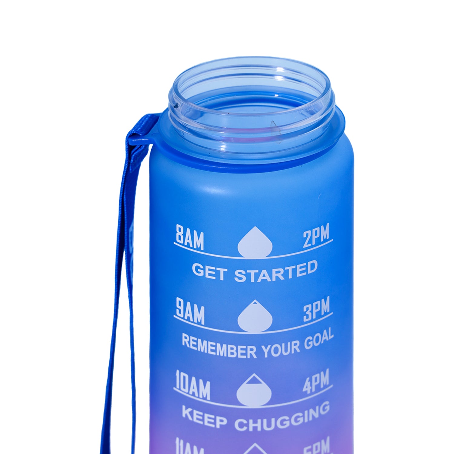 Aqua Motivational Bottle Fuchsia Blue - 1L