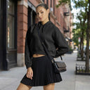 Women Jet Black Hoodie