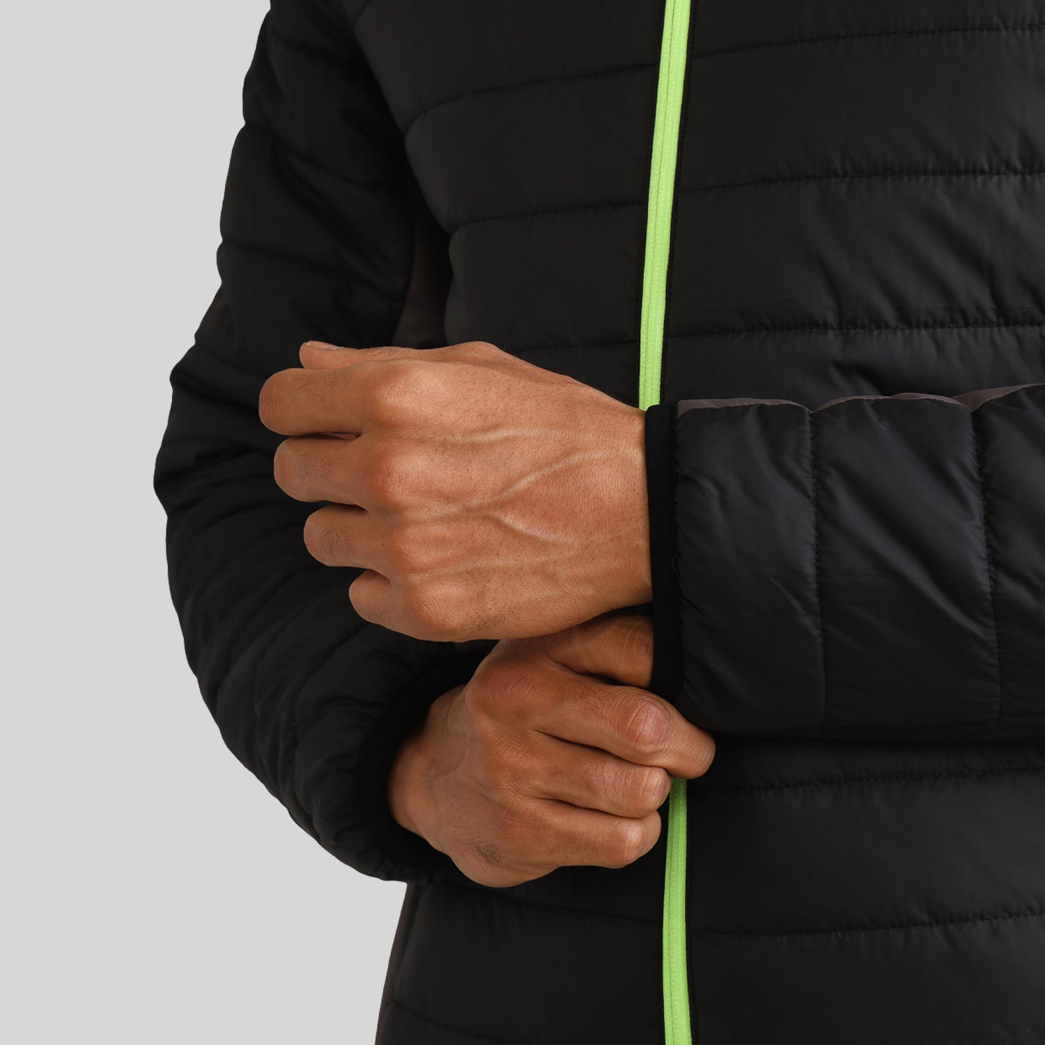 Mens Winter Bomber Jacket - Charcoal Black