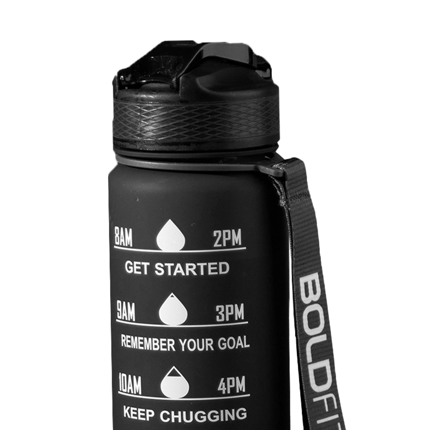 Aqua Motivational Bottle Black - 1L