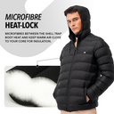 Sherpa Nylon Puffer Jacket - Black