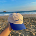 Washed Caps  White Blue  Peace & Pace