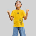 Official CSK Merch - Yellow Leo Print Kids T-Shirt