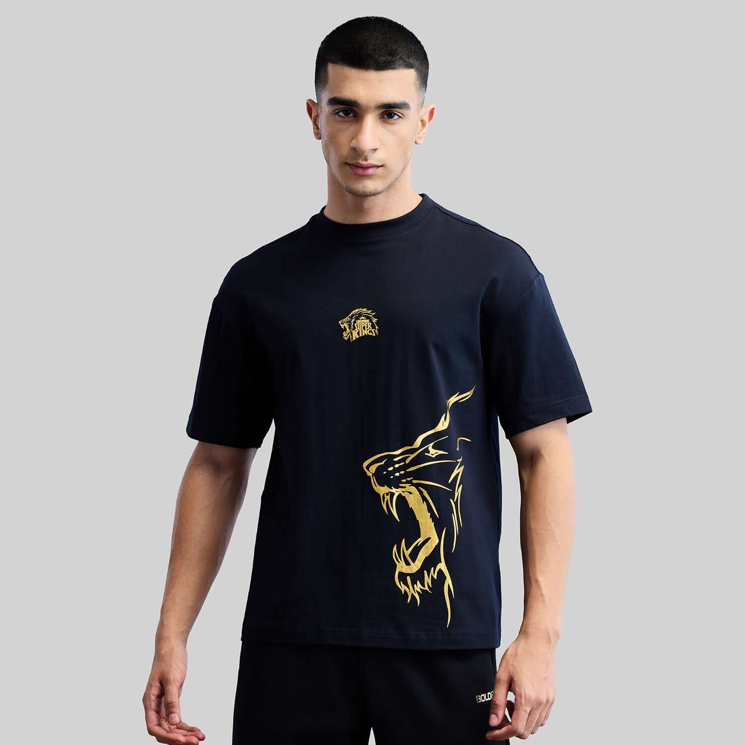 Official CSK Leo Men's Oversized T-shirt - Black