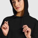 Women Jet Black Hoodie