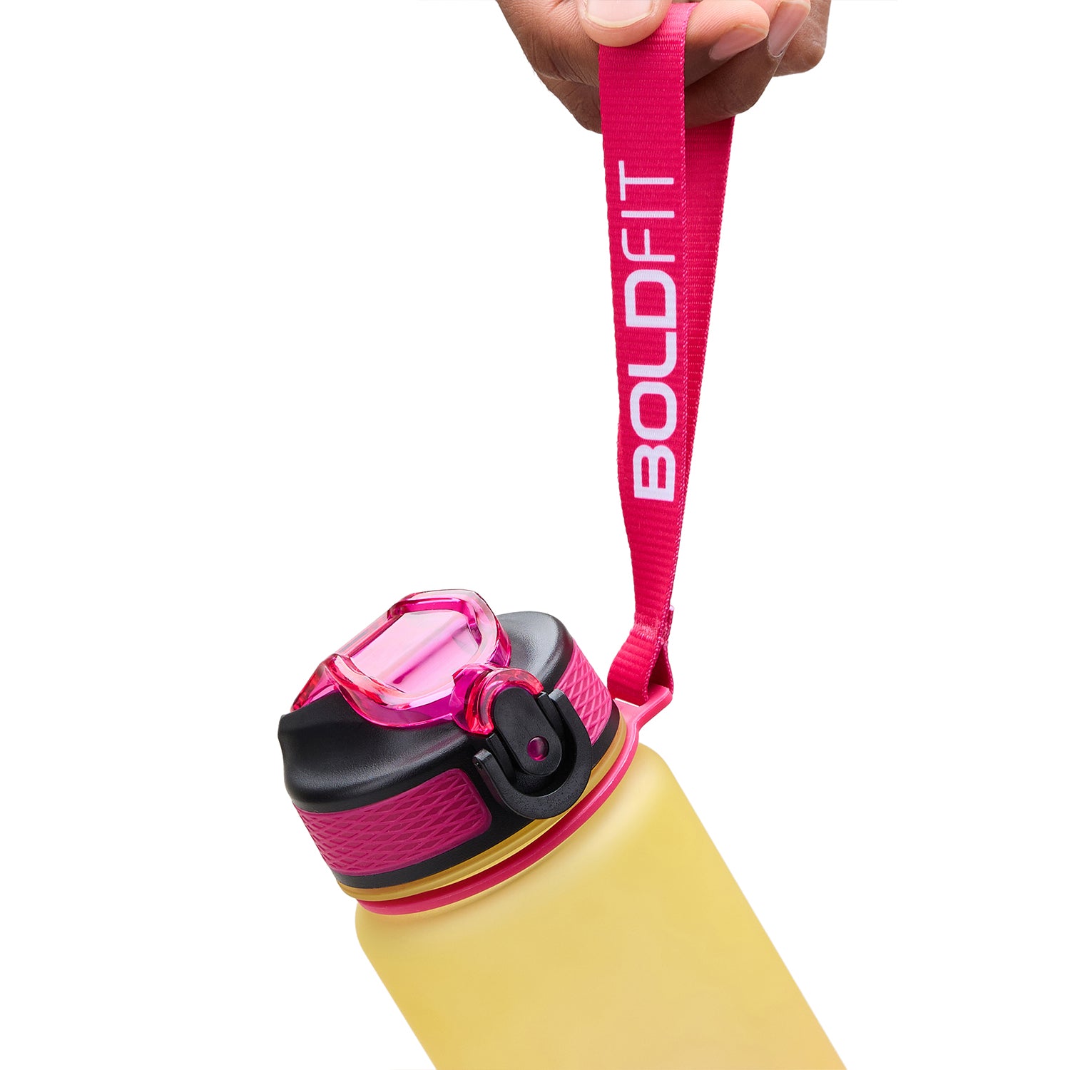 Aqua Motivational Bottle Yellow Pink - 1L