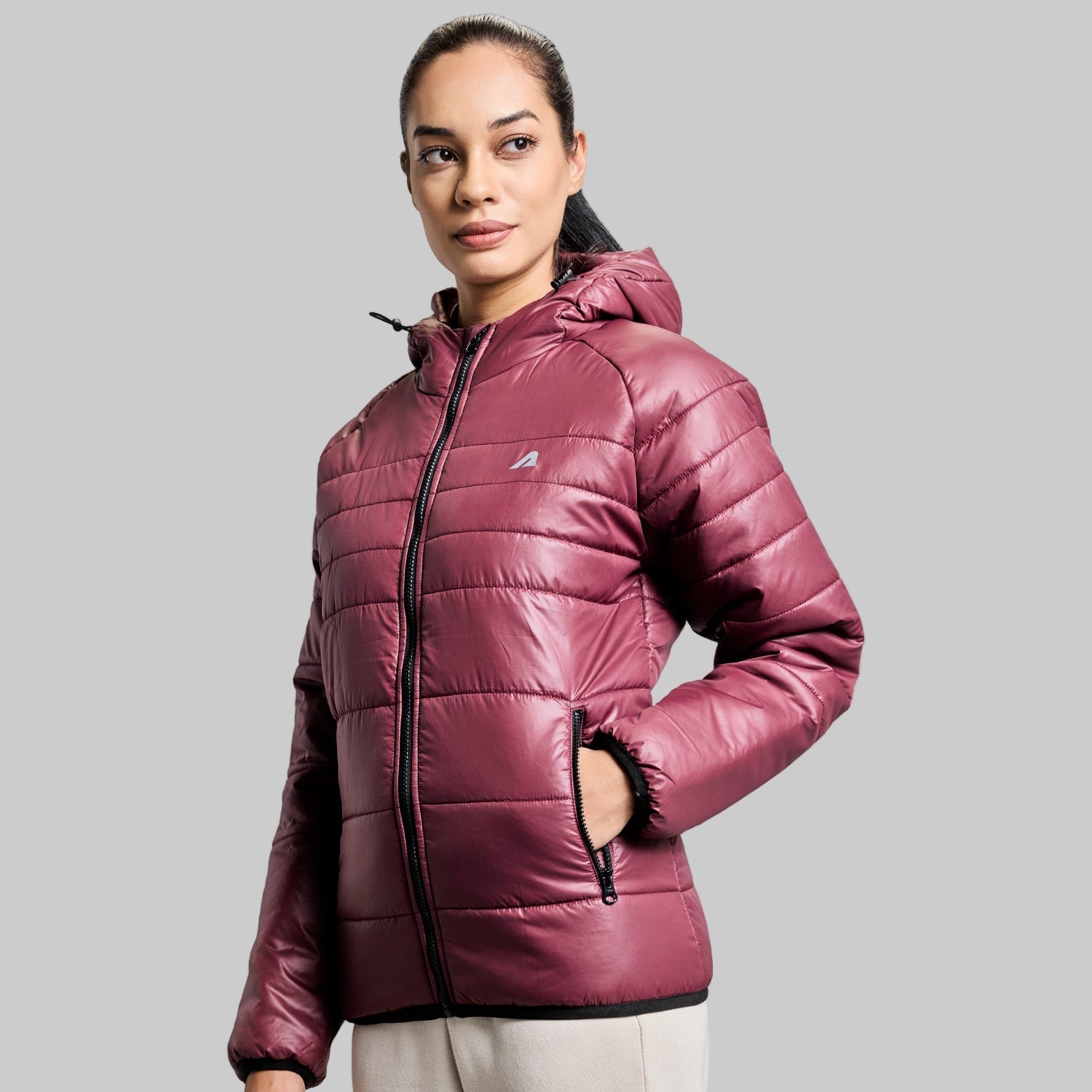 Polar Womens Puffer Jacket Windsor Wine – Boldfit