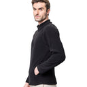 Half Zip Mens Sweatshirt Fleece - Black