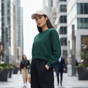 WOMEN GREEN TERRAIN SWEATSHIRT - (RELAXED FIT)