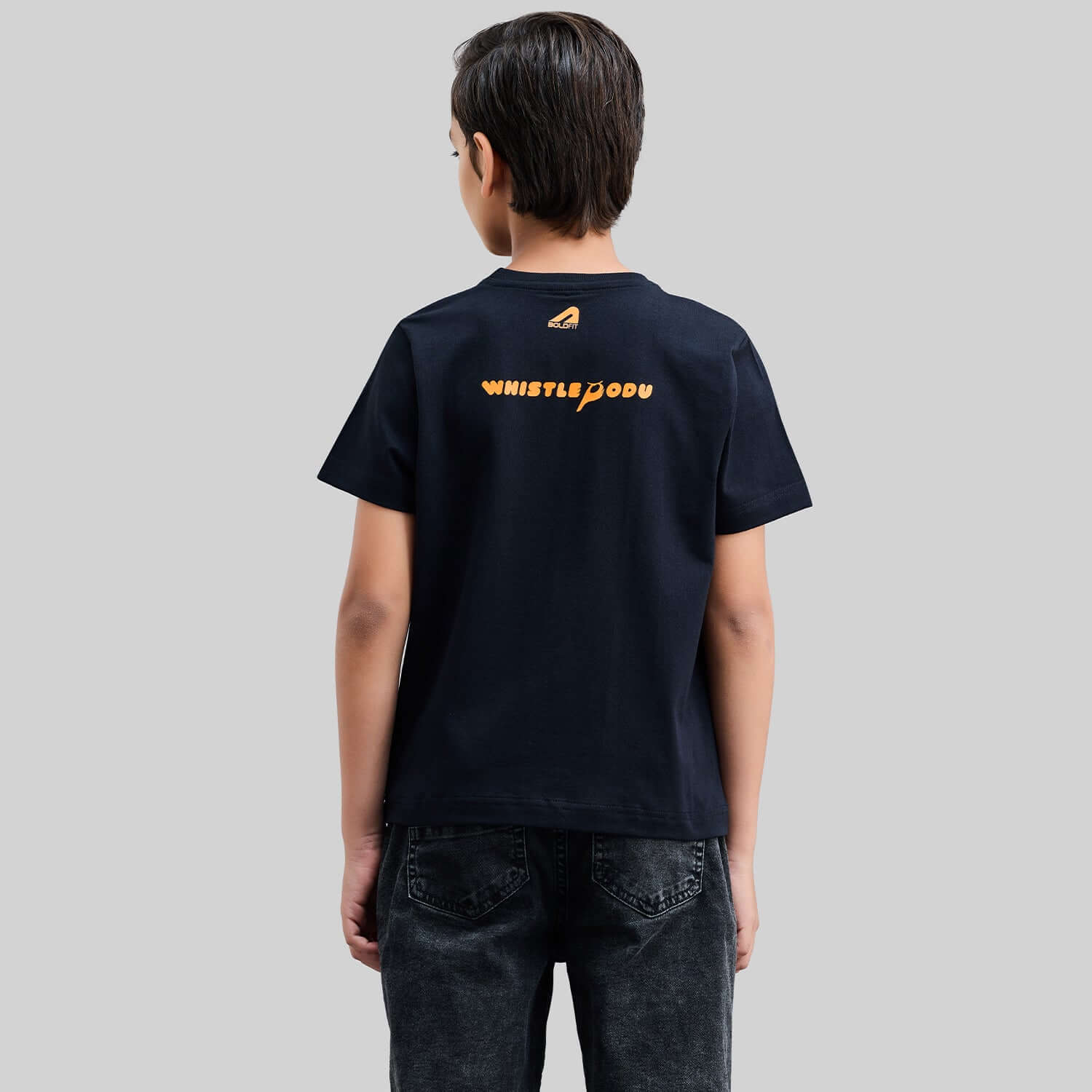 Official CSK Merch - Black-Orange Leo Kids T-Shirt Kids