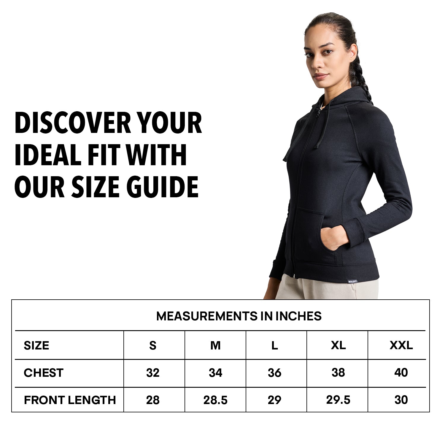 AeroFleece Womens Full Zipper Jacket - Black
