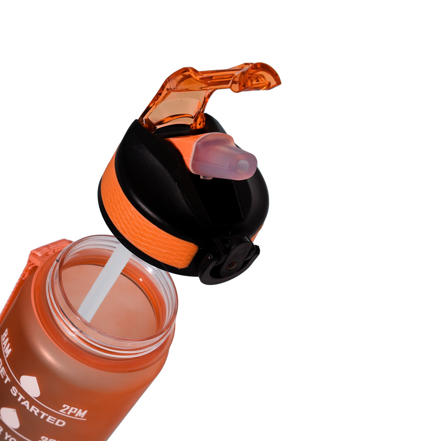 Aqua Motivational Bottle 1 Litre - Teal Orange