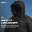 Sherpa Nylon Puffer Jacket - Black