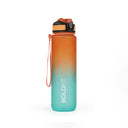 Aqua Motivational Bottle 1 Litre - Teal Orange