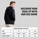 AeroFleece Mens Full Zipper Jacket with Hoodie - Black
