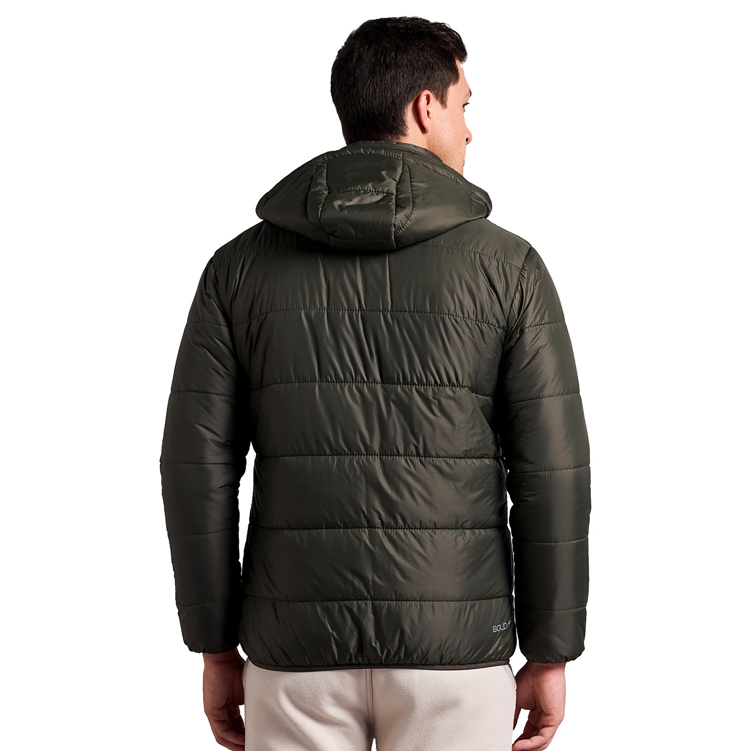 Sherpa Nylon Puffer Jacket -Olive