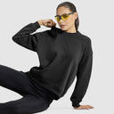 Women Jet Black Sweat Shirt